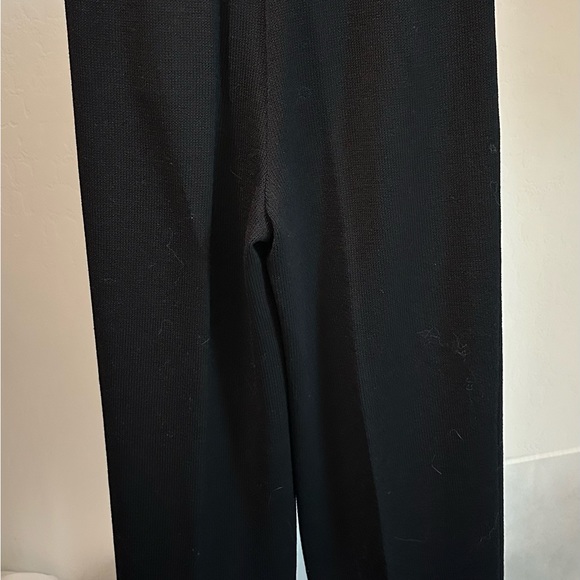 St. John Collection by Marie Gray Black Knit Wide Leg - Picture 4 of 8